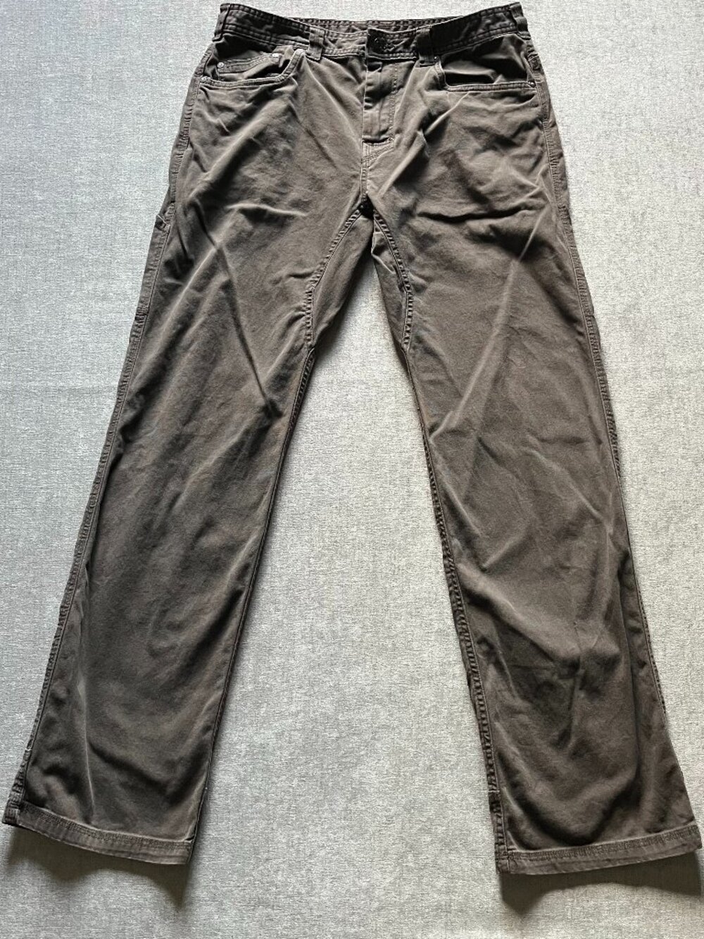 Prana Breathe Pants Men 34x34 Brown Hiking Outdoor Stretch Lightweight Preppy